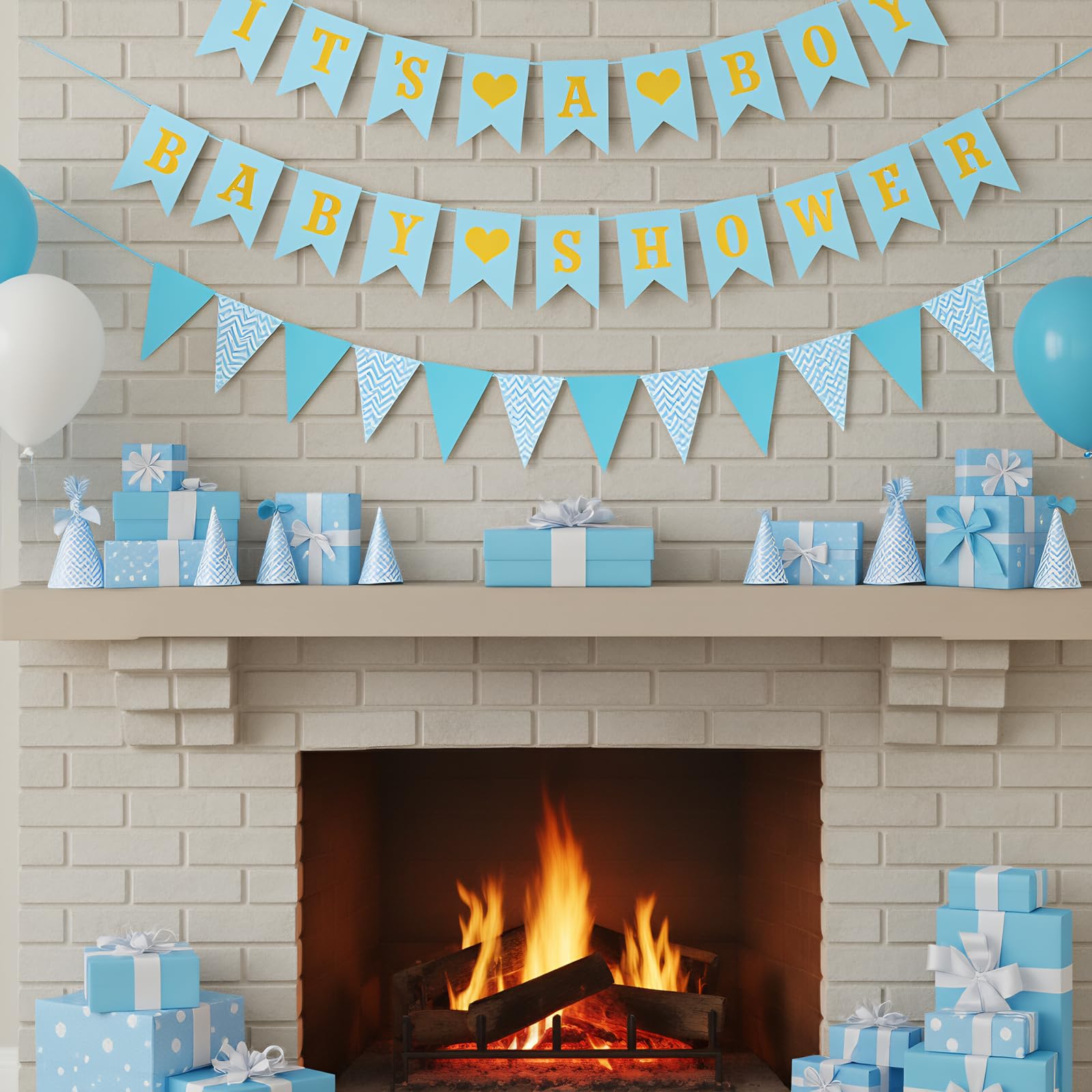 Baby Shower Decorations Boy, Party Supplies Set including Mommy to Be Sash, Its a Boy Baby Shower Banner and Blue Bunting - Image 4