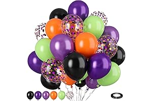 Dark Purple and Green Party Balloons for Spooky Halloween Festivities