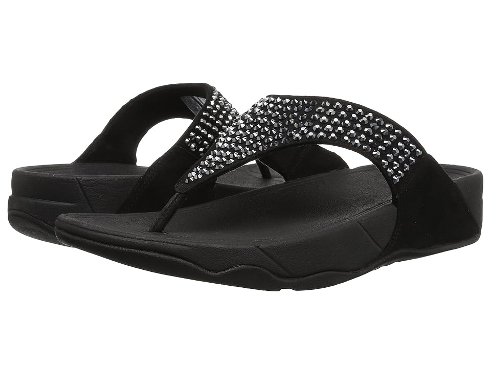 

FitFlop Glitzie Toe-Thong Sandals (Black) Women's Sandals