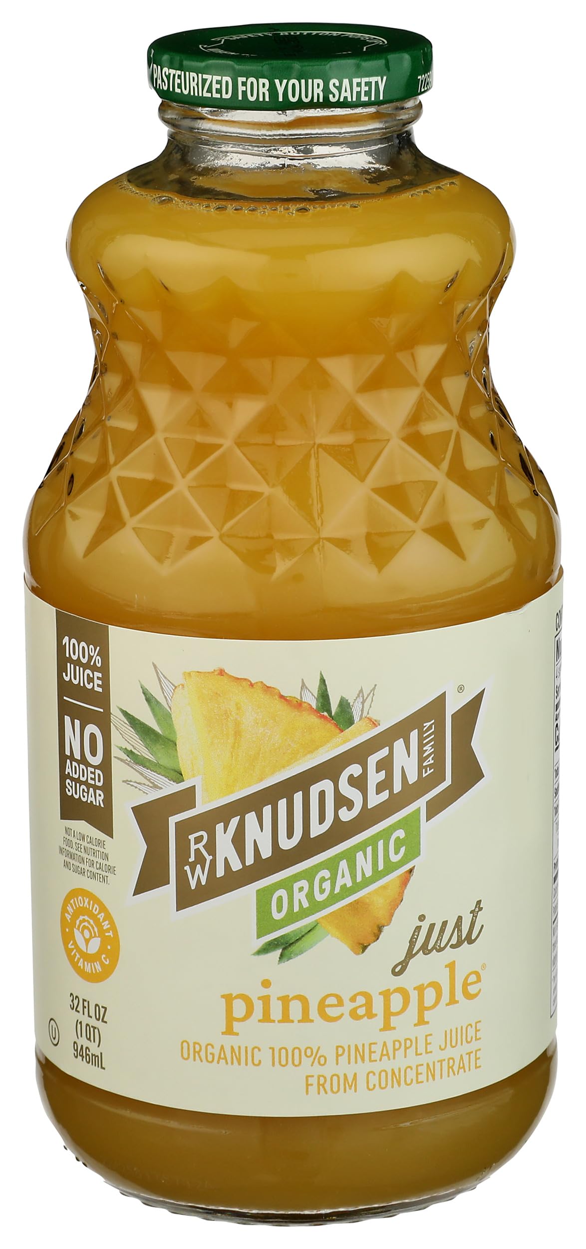 R.W. Knudsen Family Organic Pineapple Juice, 32 Ounces