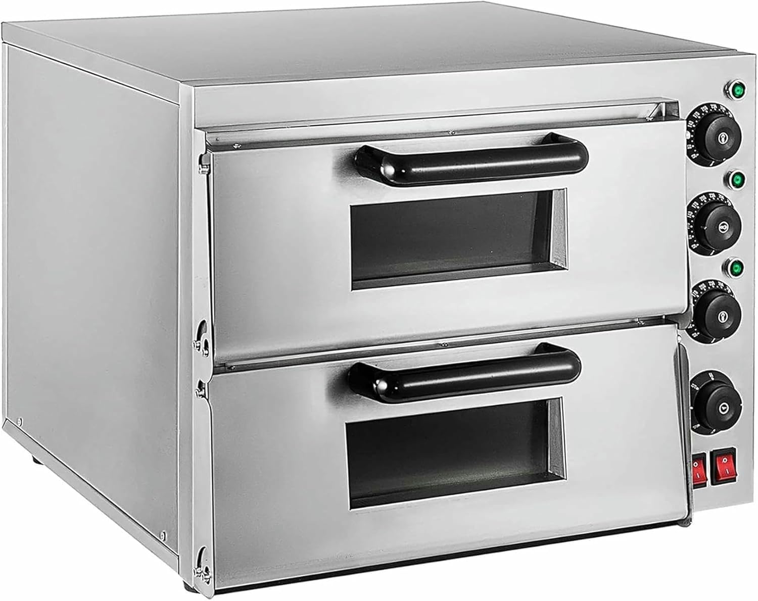 Electric Pizza Oven, Countertop Pizza Maker, Stainless Steel Portable Oven, High Power Pizza Baker Toaster for Home Kitchen