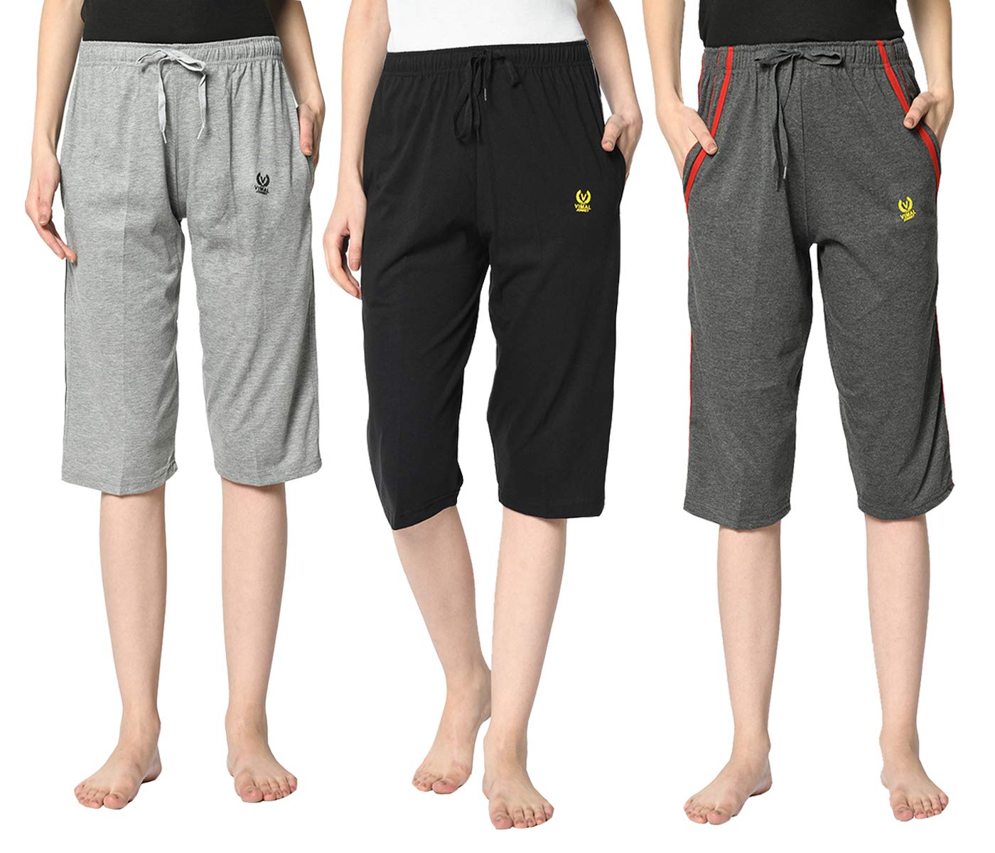 Mack Jonney Regular Fit Women Capris(Pack of 3-MACK631900)-picture-16