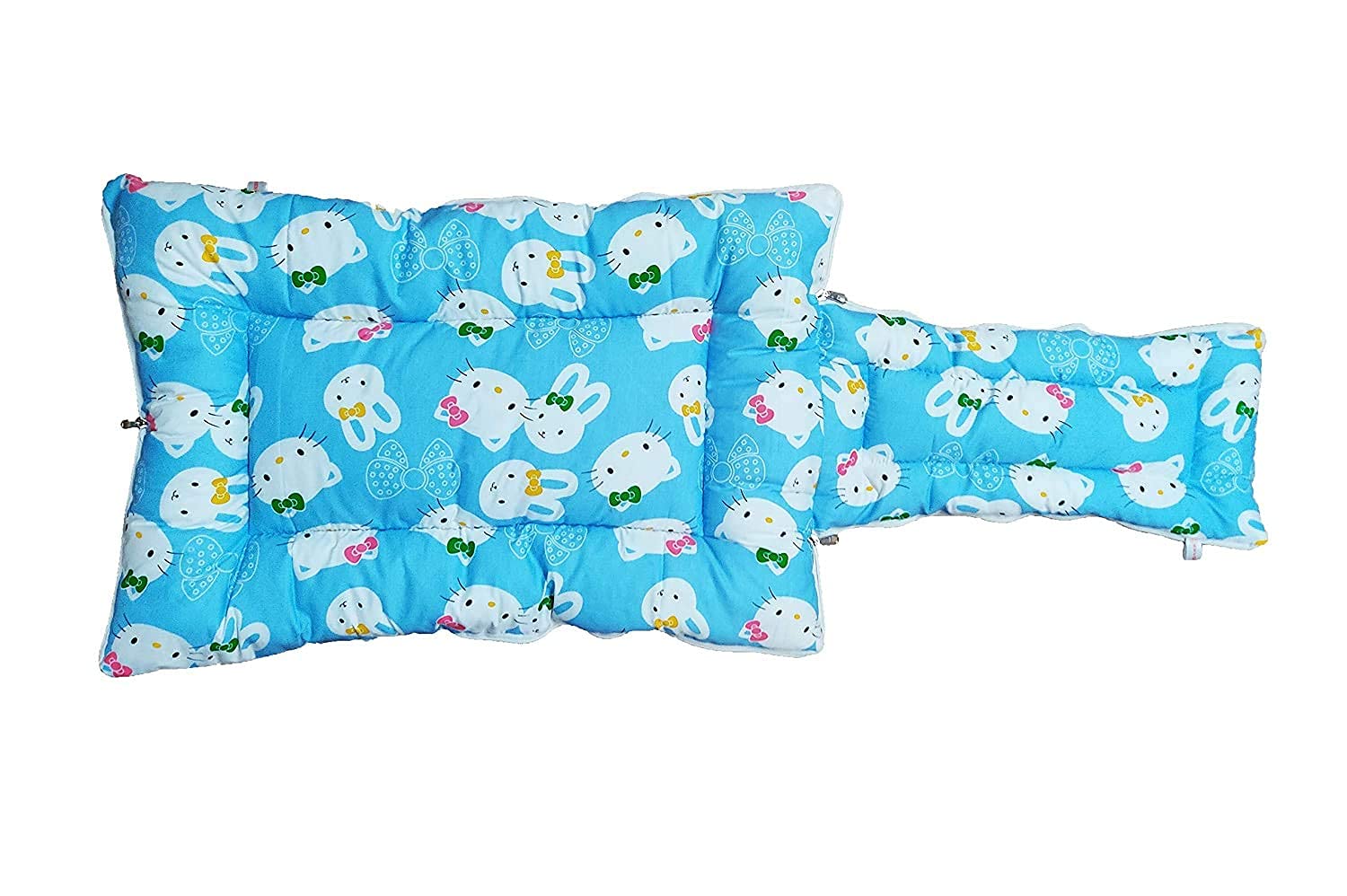 MOM & Son 2 in 1 Baby's Cotton Sleeping and Carry Bag (0-6 Months, Sky Kitty), Lightweight - Image 4 thumbnail