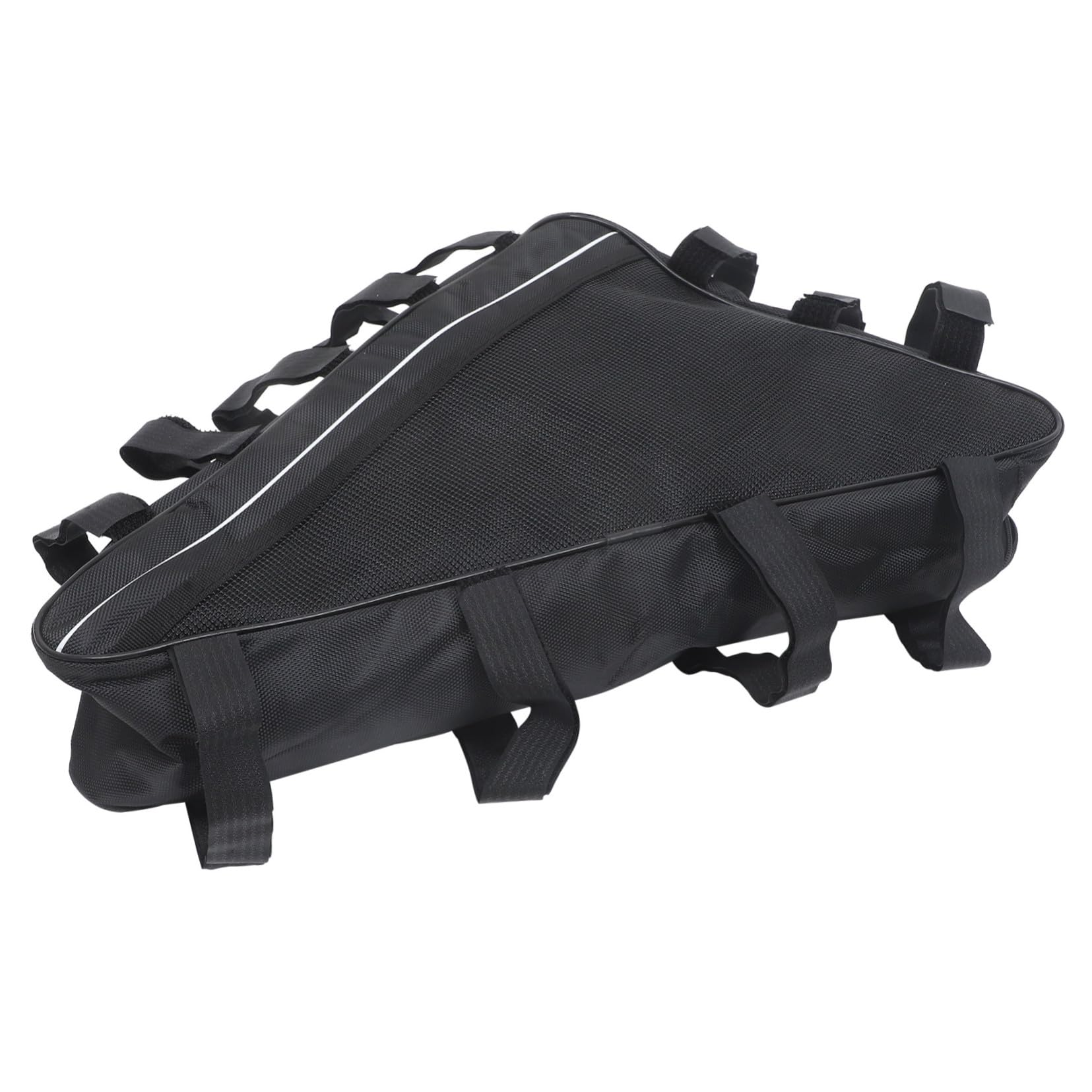 Borsa Triangolo per Bicicletta Oxford Nero, Capiente e Resistente alle Intemperie, Facile da Installare per Ciclismo e Campeggio