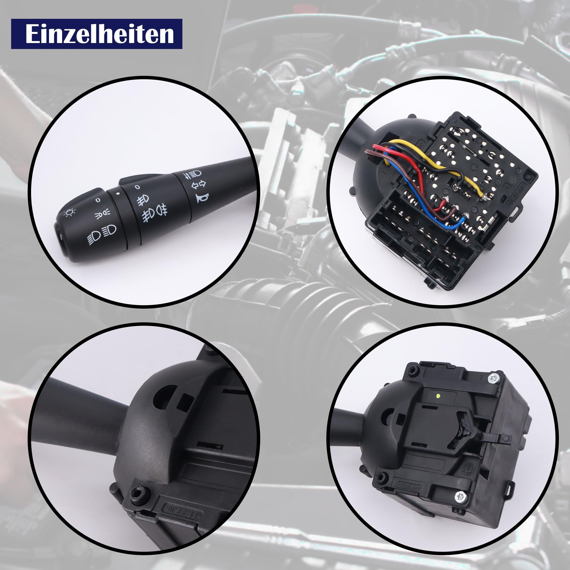 Interruttore per bastone sterzo 8201167988 compatibile con Dacia Dokker Duster Lodgy Sandero 2012-2016, interruttore combinato 255405056R