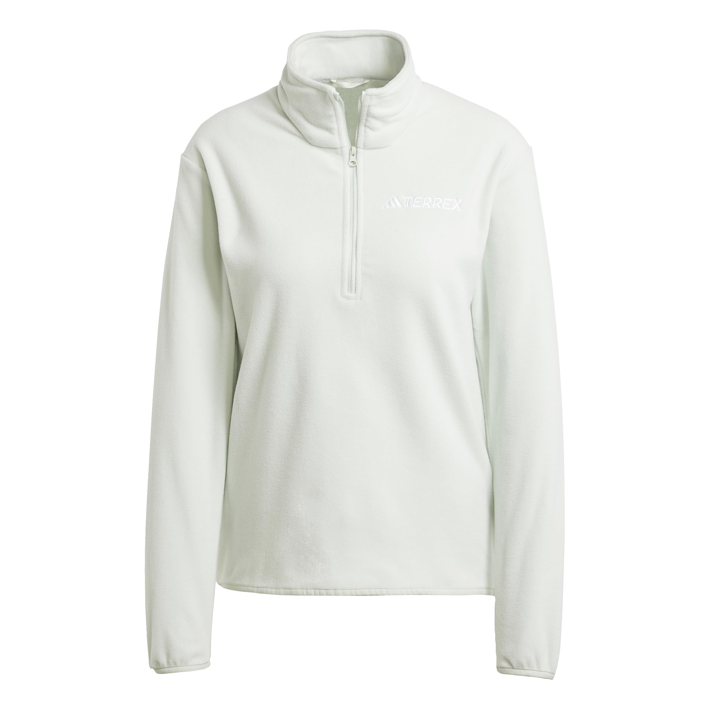 adidas Women's Terrex Multi Essentials Half Zip Fleece Jacket, linen green, XS