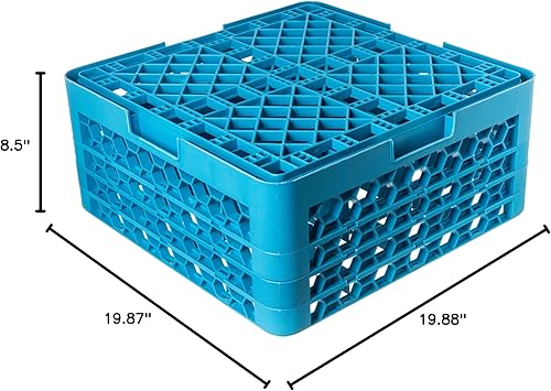 Miniatura 3 de Carlisle FoodService Products Opticlean - Estante de vidrio con 16 compartimentos con 3 extensores para cocinas y restaurantes, plástico, 19.875 x
