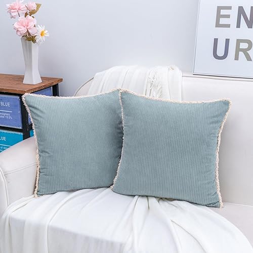 Miniatura 5 de HWY 50 Juego de 2 fundas de almohada decorativas de color rojo burdeos de 18 x 18 pulgadas para sofá, cama, sala de estar, felpilla suave y sólida,