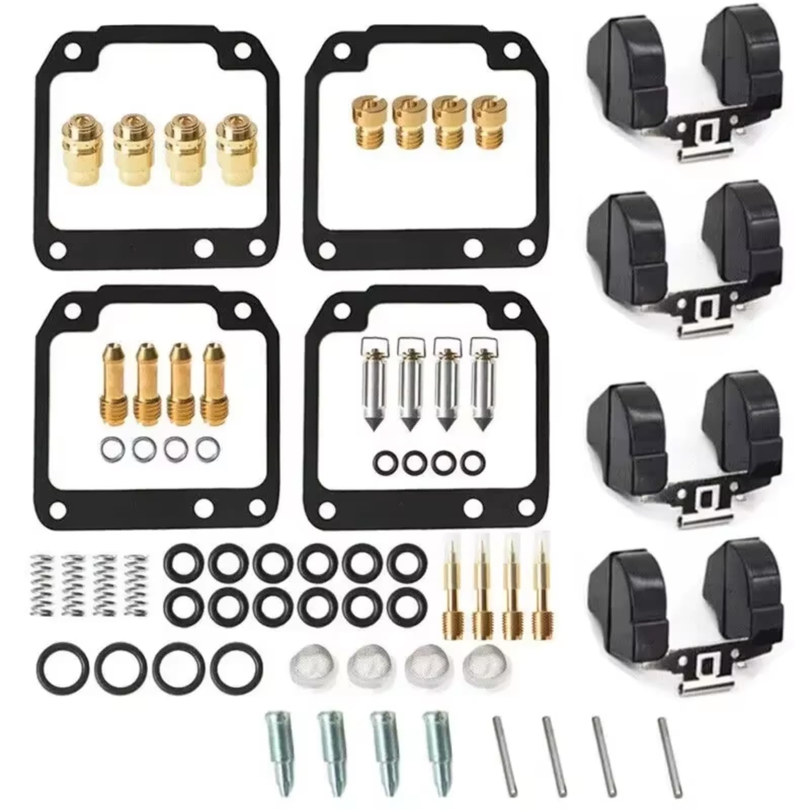 Kit De Reparación De Carburador De Motocicleta, Diafragma De Émbolo Flotante para Yamaha FZ600 YX600 Radian FZ YX 600 Kit de ReconstruccióN Carburador(Set 2)
