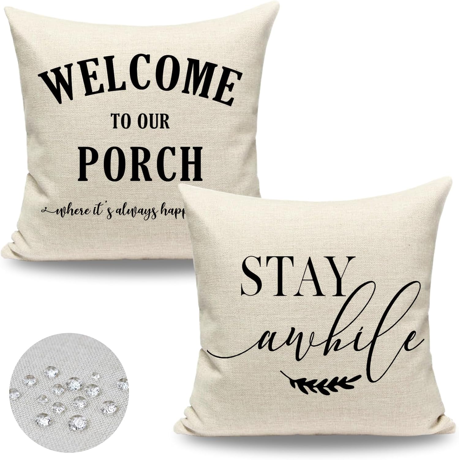 JOJOGOGO to Our Porch Stay Awhile Pillows Outdoor