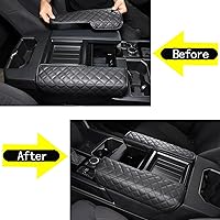 Vista 4 de 2 fundas para reposabrazos de consola central para Toyot@Tundra 2022-2025 /Sequoia 2023-2025, accesorios de cuero, protector de cojín