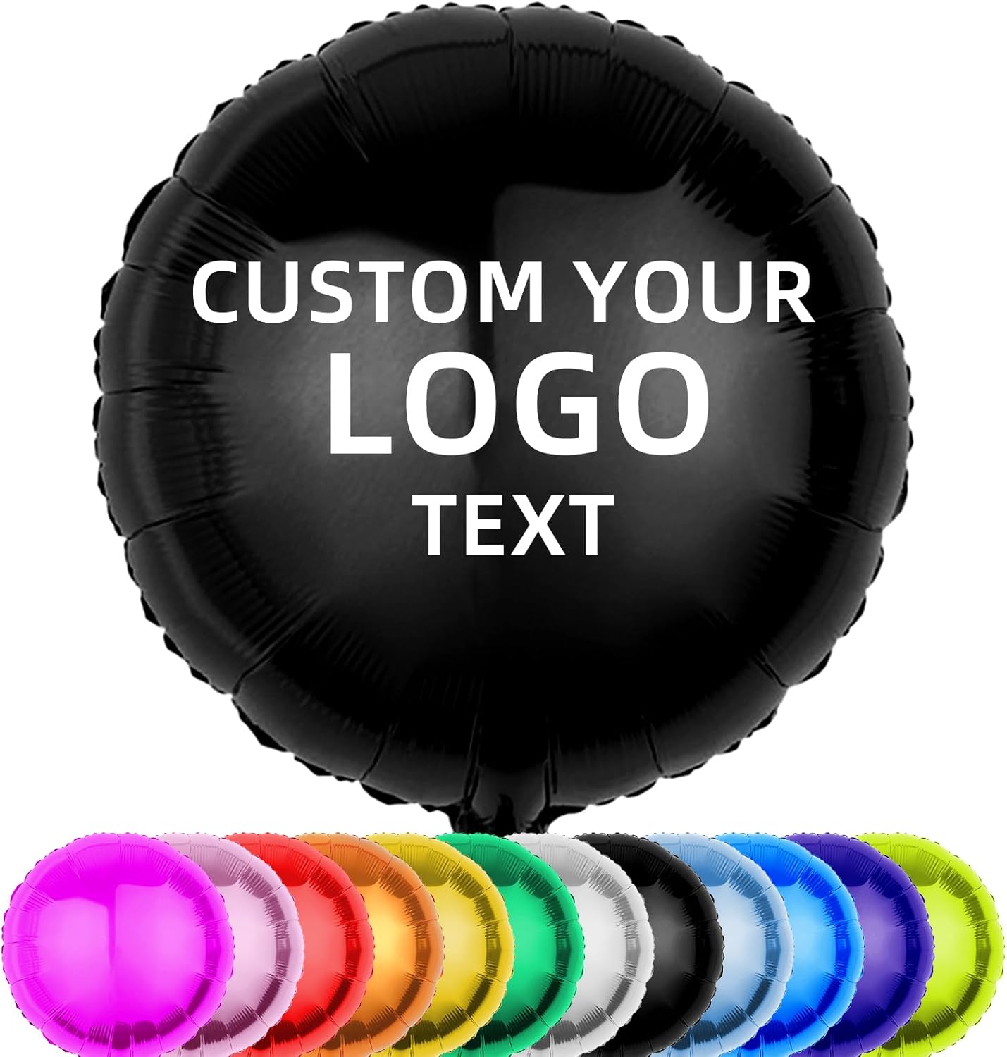 10Pcs 18 inch Custom Round Foil Balloon – Personalized with Logo, Photo or Text – Helium Mylar Balloon for Party, Event, Business,Birthday,Wedding (20)