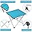 Grope Small Folding Camping Table with Aluminum Table Top, Beach Table for Sand with Carrying Bag,Prefect for Outdoor, Picnic, BBQ, Cooking, Festival (Deep Blue-M)