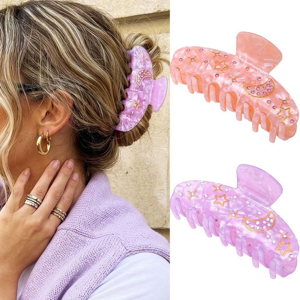 Fashey Acrylic Hair Clips - Cute Claw Clip for Thick Hair