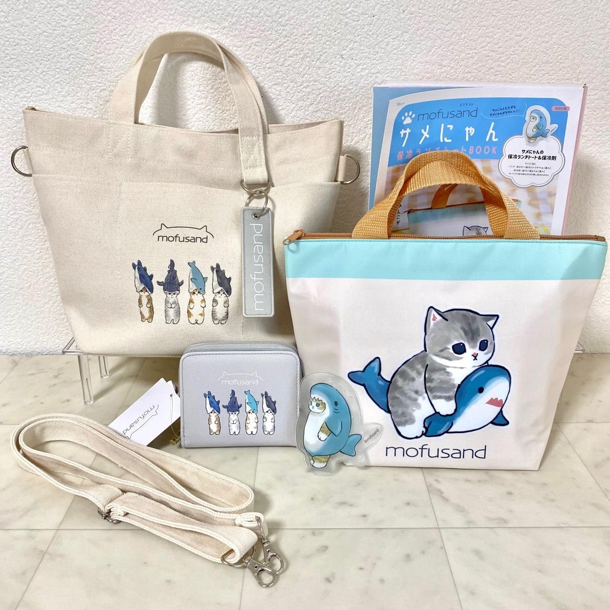 Amazon.co.jp: mofusand サメにゃん しまむら トートバッグ 財布