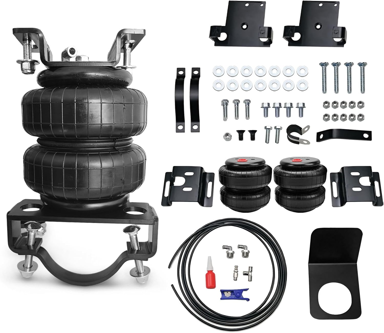 MILLISEC Rear Air Spring Bag Kit for 2001-2010 GMC Sierra 2500HD and Chevy Silverado 2500HD 2WD 4WD Car OE Replaces TOW-GM01HD,Firestone 2250,W21-760-2250