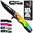 Grand Way Rainbow Pocket Knife - Colorful Knives - Sharp Folding Blade - Cool Tool for EDC - Best Gifts Idea - Best Gifts for Birthday Anniversary - 6681 L