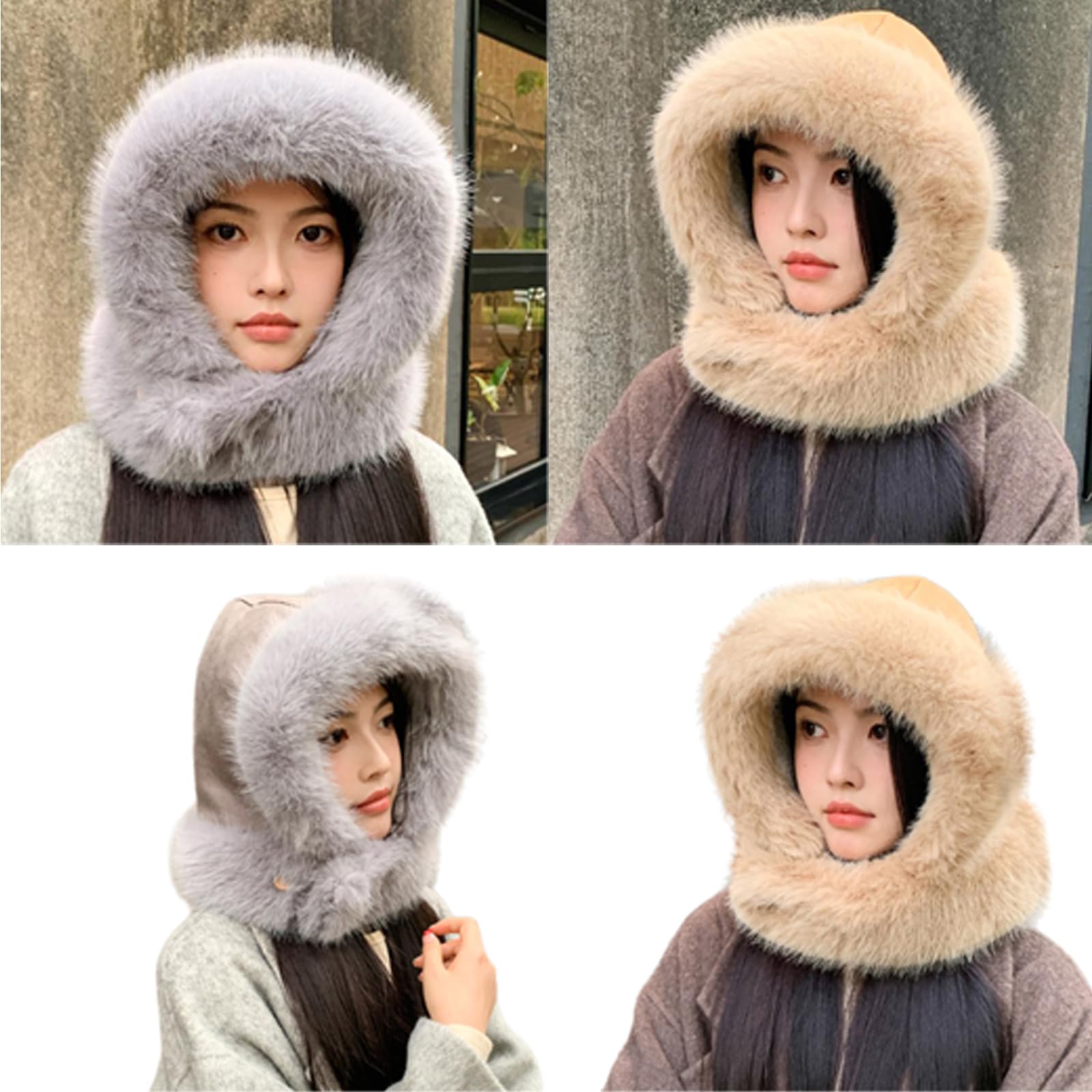 jiahesuw Vintage Plush Trapper Hat for Teens Adult Windproof Winter Hat Thicken Earflap Hat Keep Warm Skiing Cycling Hat