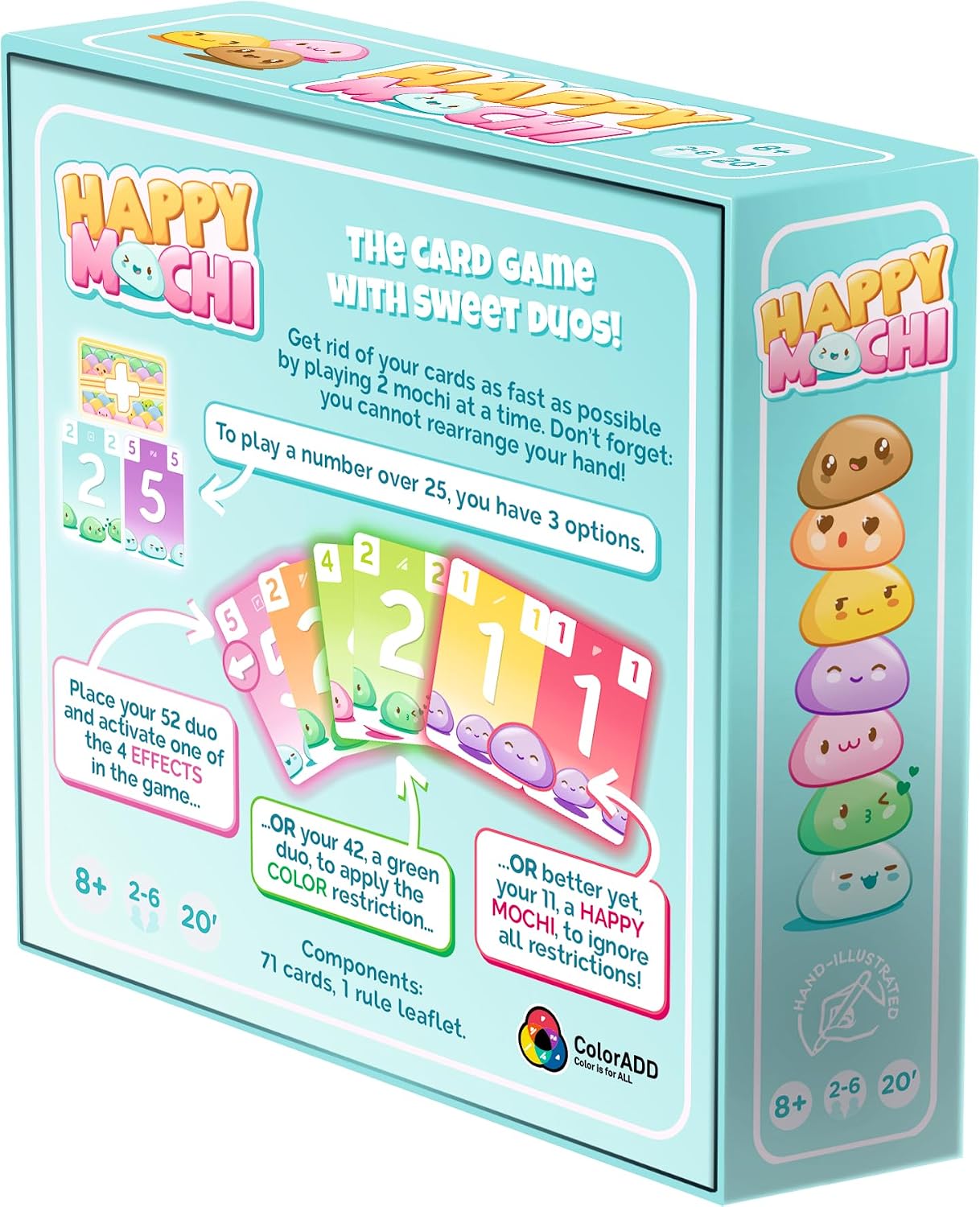 Zygomatic Happy Mochi | Family Card Game | Ages 8+ | 2-6 Players | 20 Minutes Playing Time