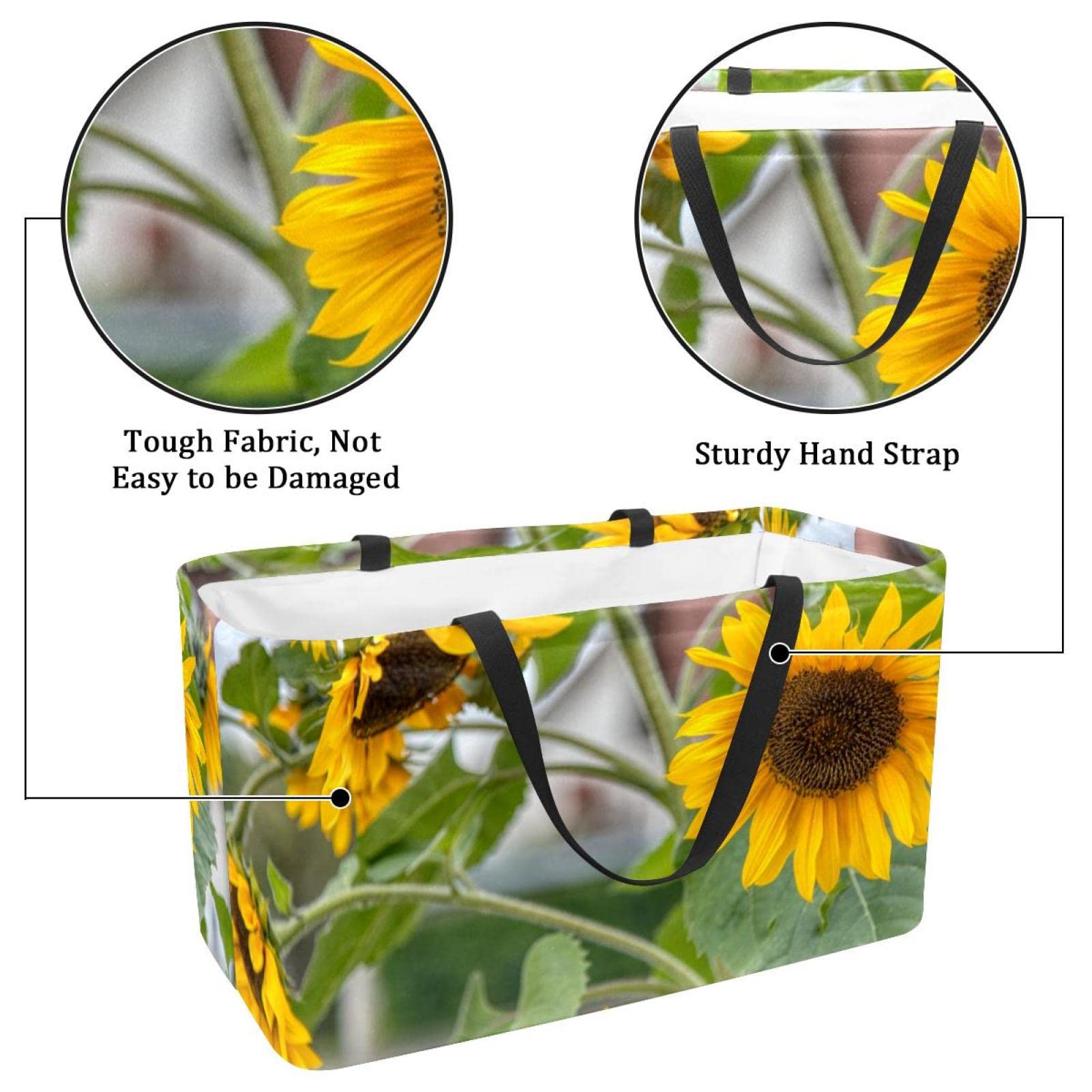 Bolsos de Pana, Borsa Tote a Girasole, Grandi Borse Riutilizzabili per