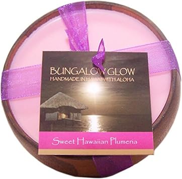 Hawaii Bubble Shack Monkeypod Wood Candle Sweet Plumeria Scented