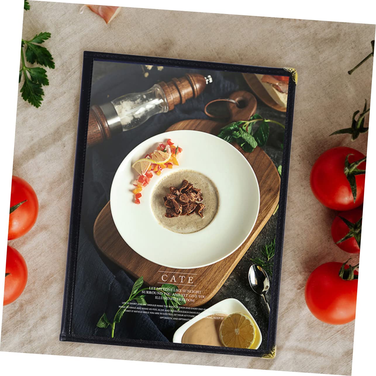 PRETYZOOM 6 Series Cubiertas Transparentes Para Menú Protector De Recetas Para Restaurantes Accesorio De Pvc Con Metálico Colocación Y Limpieza 2 Piezas X 6