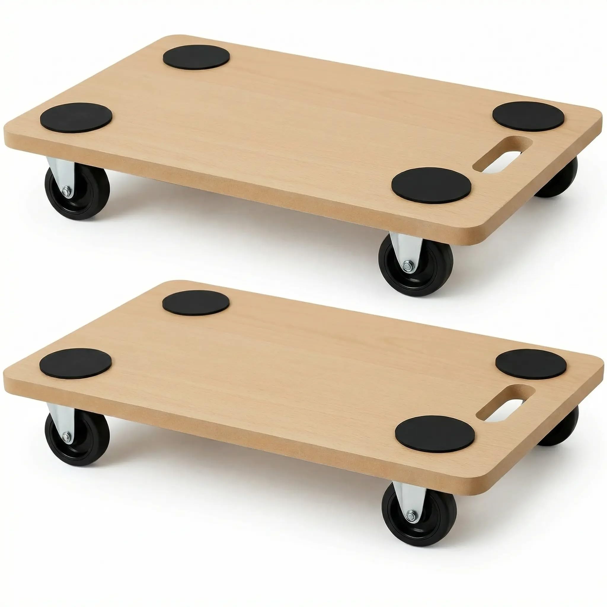 Carro de Transporte Ecovelò de 58x30 cm con Ruedas Antideslizantes de 360° Plataforma para macetas, Cilindros y Muebles Alta Resistencia, asa ergonómica, Ruedas de Nailon