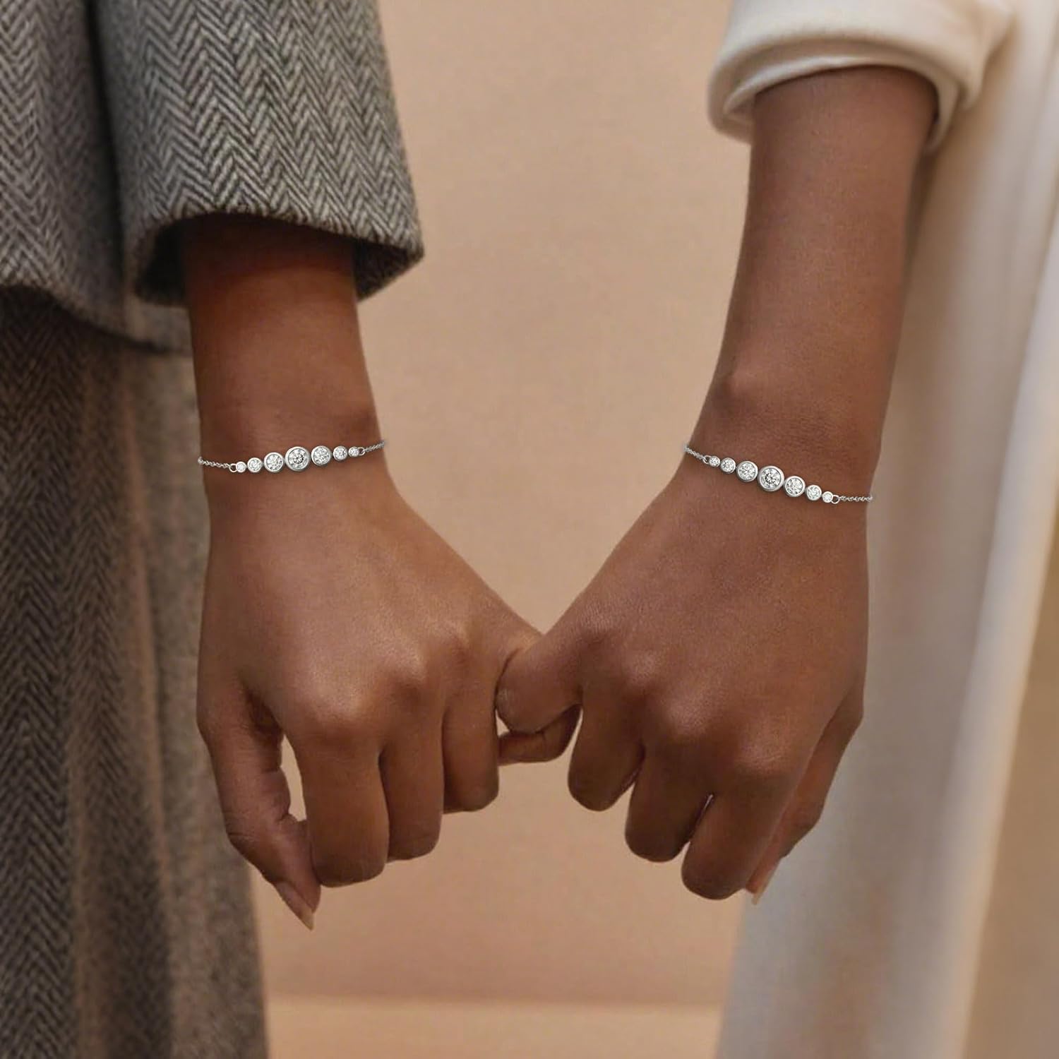 1.37CT Moissanite Bar Bracelet for Women 925 Sterling Silver D Color VVS1 Clarity Moissanite Bracelet Jewelry for Her Wife Mom - Image 4