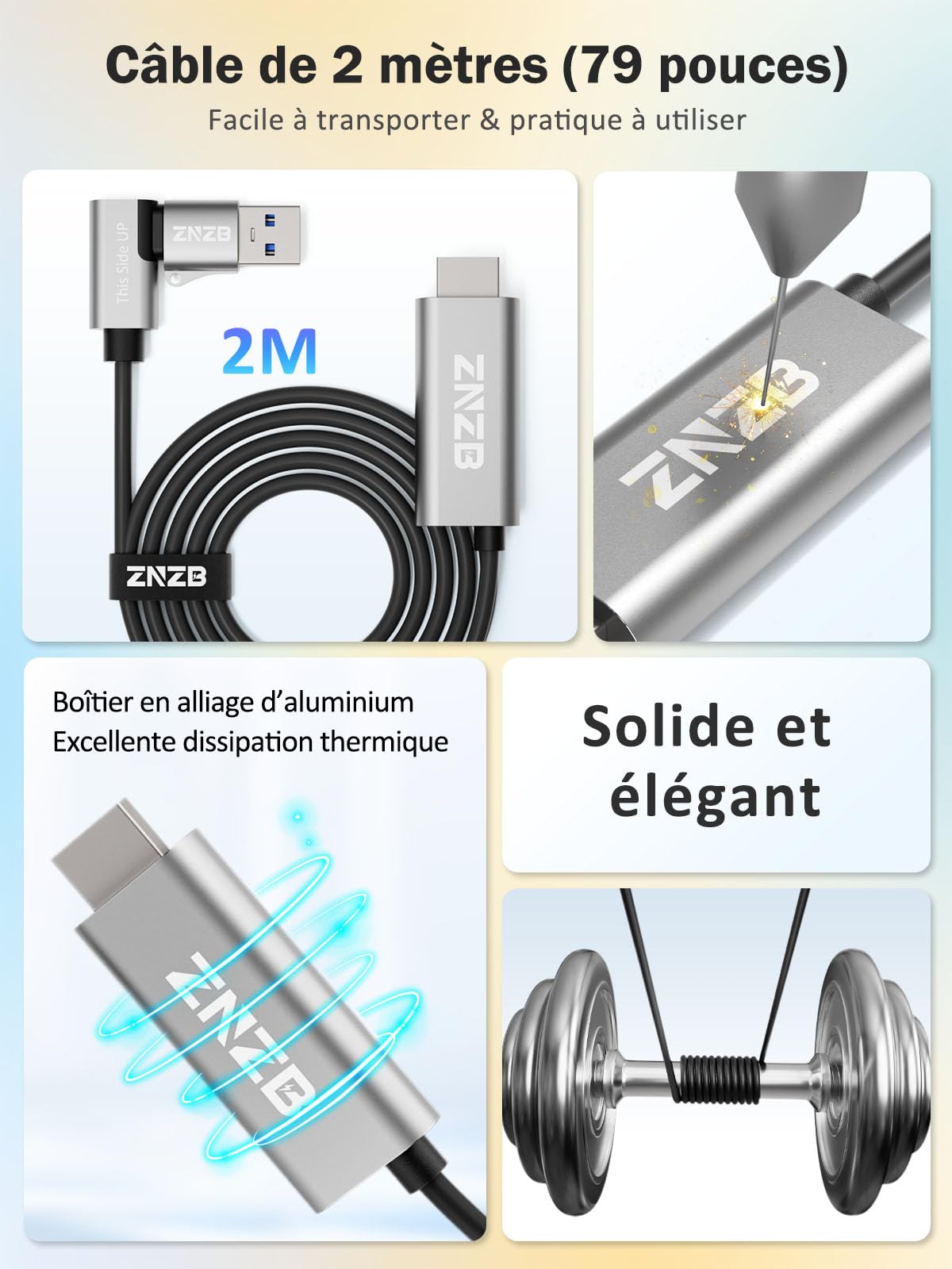 Carte de Capture Vidéo avec PD 100W pour Meta Quest 2/3/3s, Adaptateur HDMI vers USB C/A 1080P60, Plug & Play pour Streaming, Enregistrement de Jeux, OBS, Switch, PS4/5, Xbox, Caméra, VR