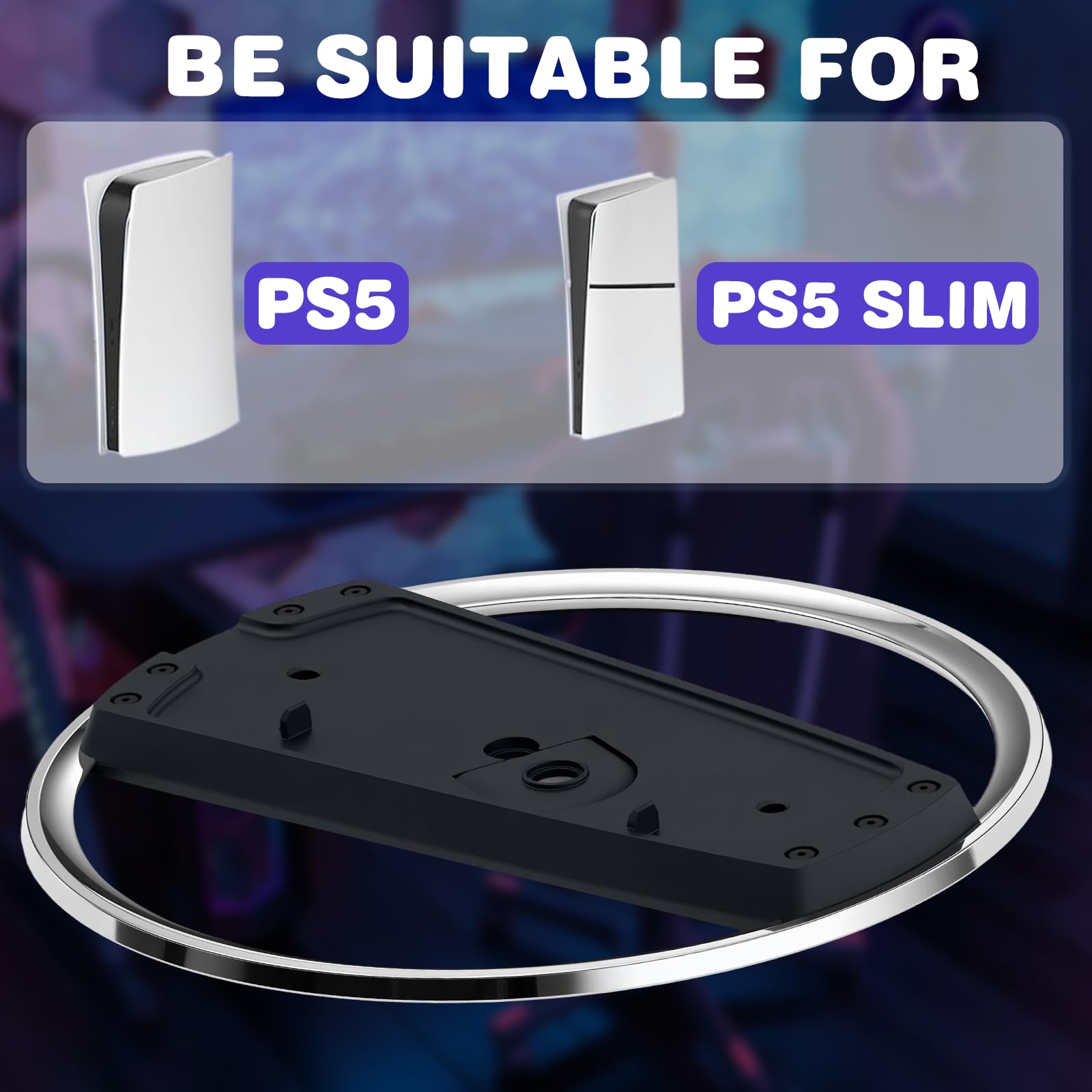 Support vertical pour Playstation 5 Slim : support pour Playstation 5 Slim, PS5 Slim/PS5 pour Playstation 5 Discs et numérique, support vertical pour console PS5 Slim
