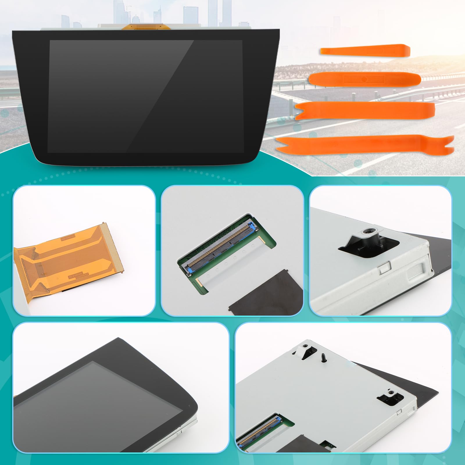 8 Pollici LQ080Y5DZ10 LCD Schermo LCD per Opel Vauxhall Navi 900 Touch Screen Vetro LCD Display per Opel Astra K MK7 2015-2020 Touch Screen Vetro con 4 Strumenti XX