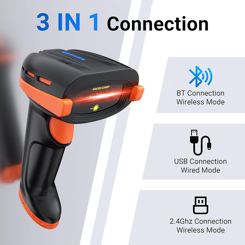 Tera Pro Extreme Performance 1D 2D QR Wireless Ring Barcode Scanner With Bluetooth Extra Fast Scanning Speed Ultra High Resolution Mini Wearable Finger Bar Code Reader Model Hw 0010