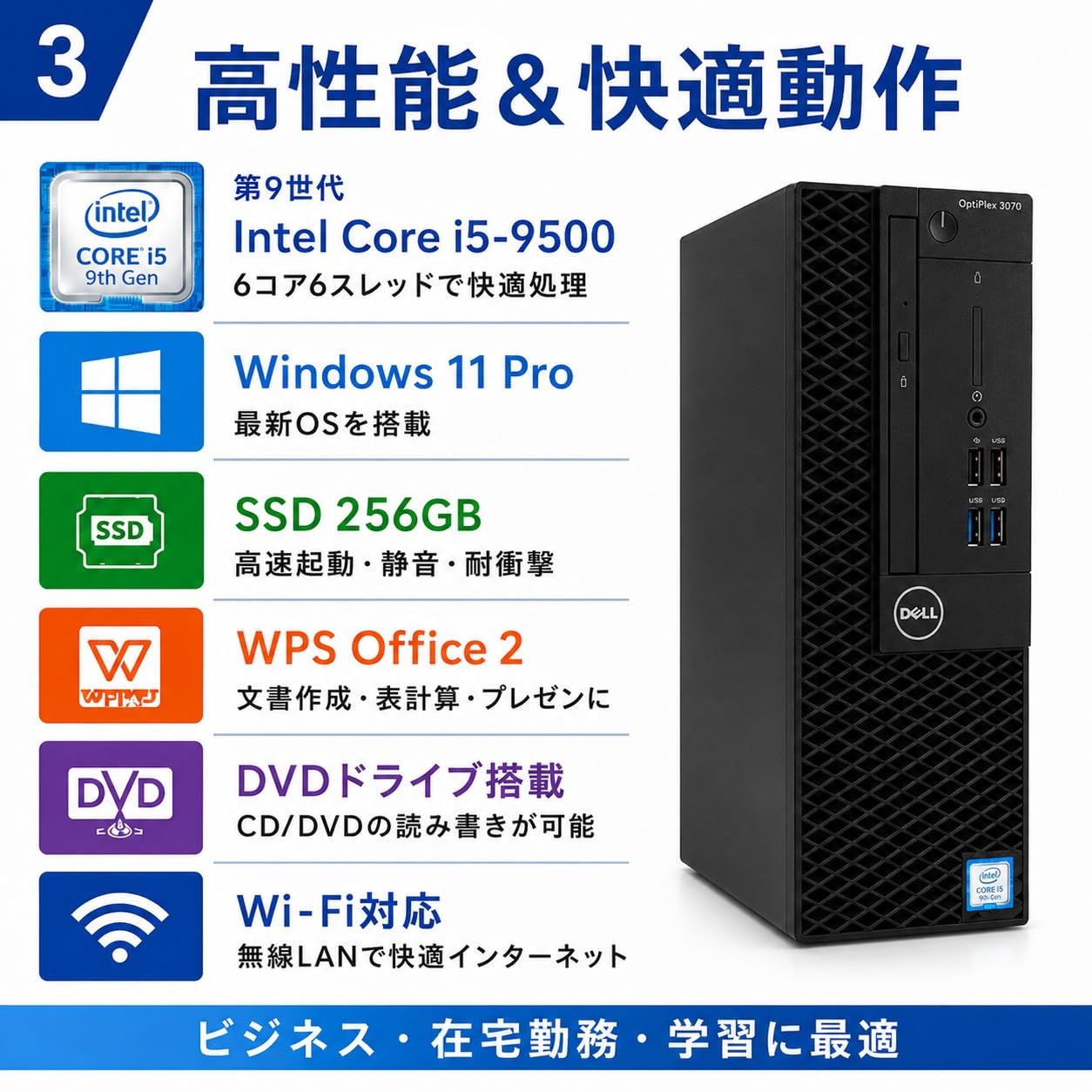Amazon.co.jp: pcGrace 整備済みデスクトップパソコンセット Dell