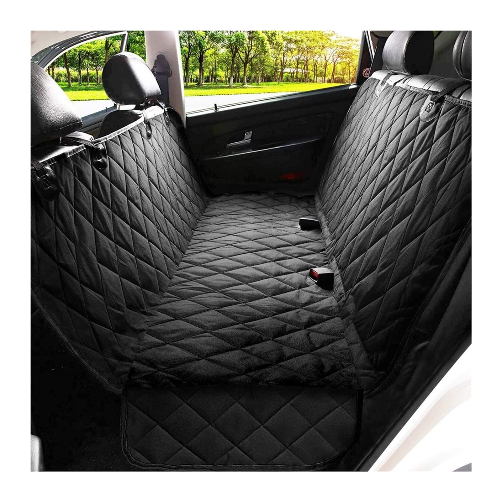 Funda Asiento Coche Perro Funda para asiento de coche para perros, hamaca para mascotas, accesorios para coche para perros, almohadilla para tapa de maletero, Protector trasero para coche Funda Coche