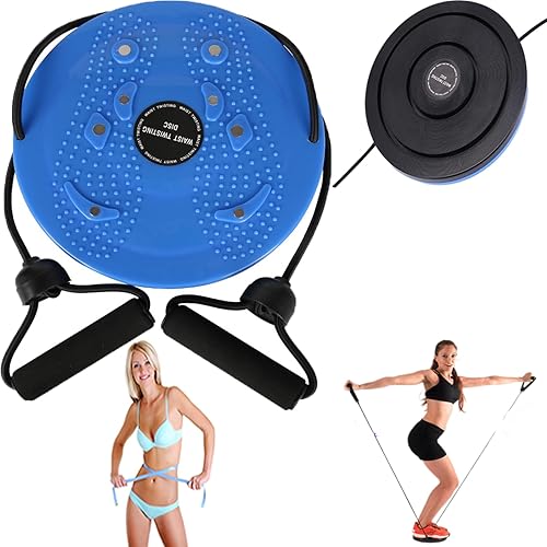 Waistwhisper - Disco de torsión de cintura que moldea el cuerpo, ejercitador de susurro de cintura, equipo de entrenamiento básico con cuerdas y