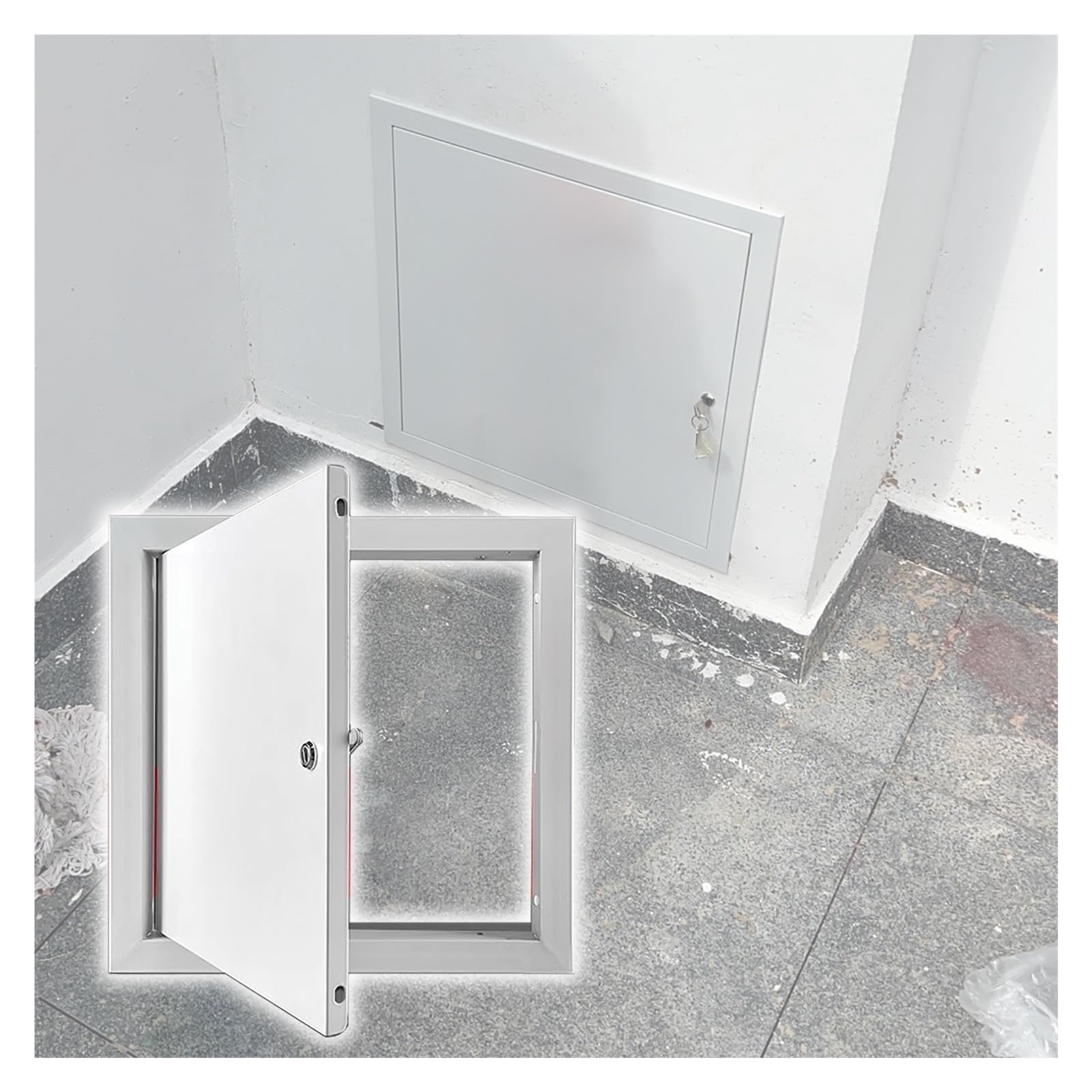 Trampilla Pladur Panel De Acceso Blanco Para Techo De Yeso - Personalizado Trampilla De Inspección Metálica Para Electricidad Y Plomería - Placa Para Tapar Agujeros En La Pared(150x300mm/6x12inch)