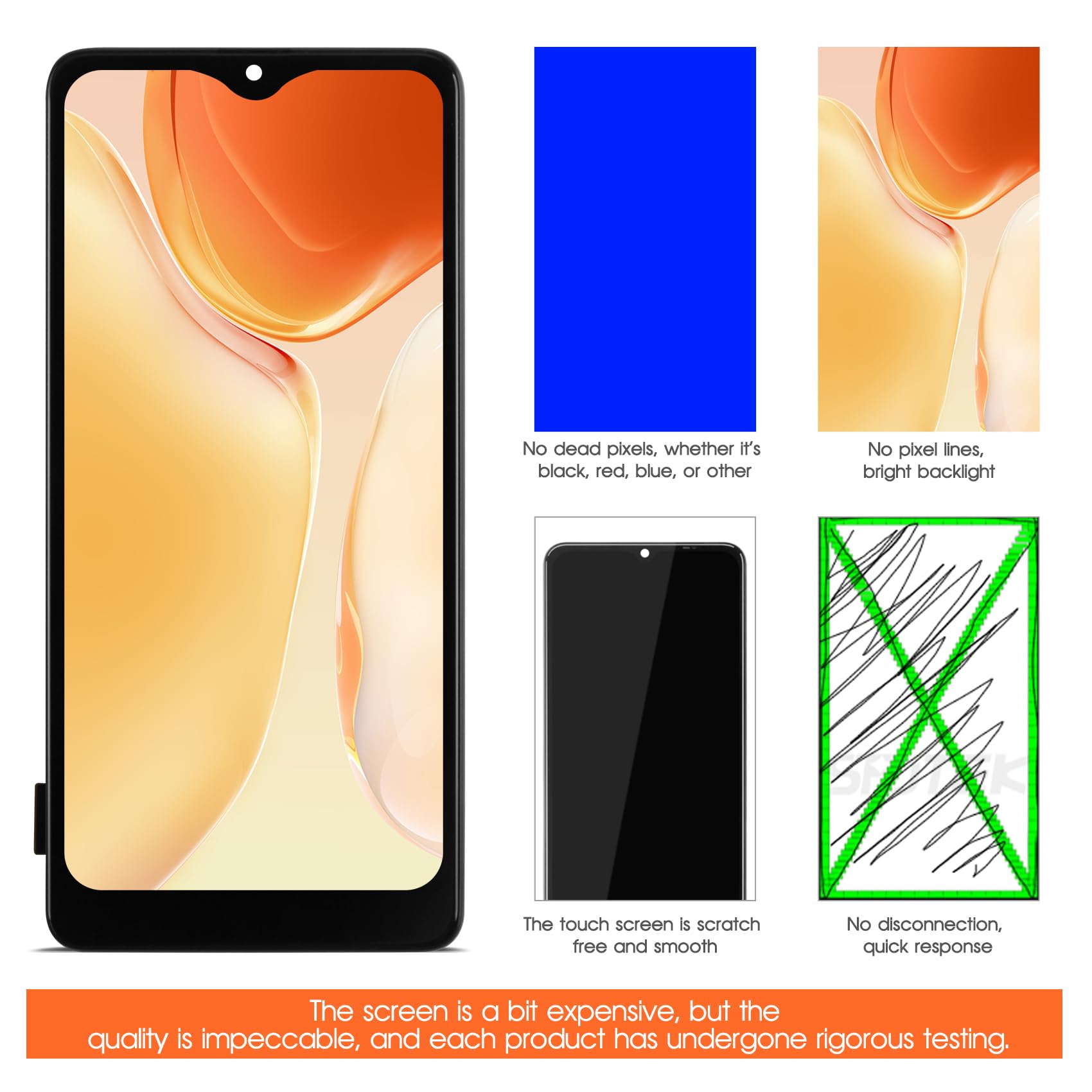 Wyświetlacz LCD do Samsung Galaxy A41 A415F - ekran SM-A415F SCV48 SC-41A Ekrany dotykowe wymiana pełnego zestawu (czarny z ramą)