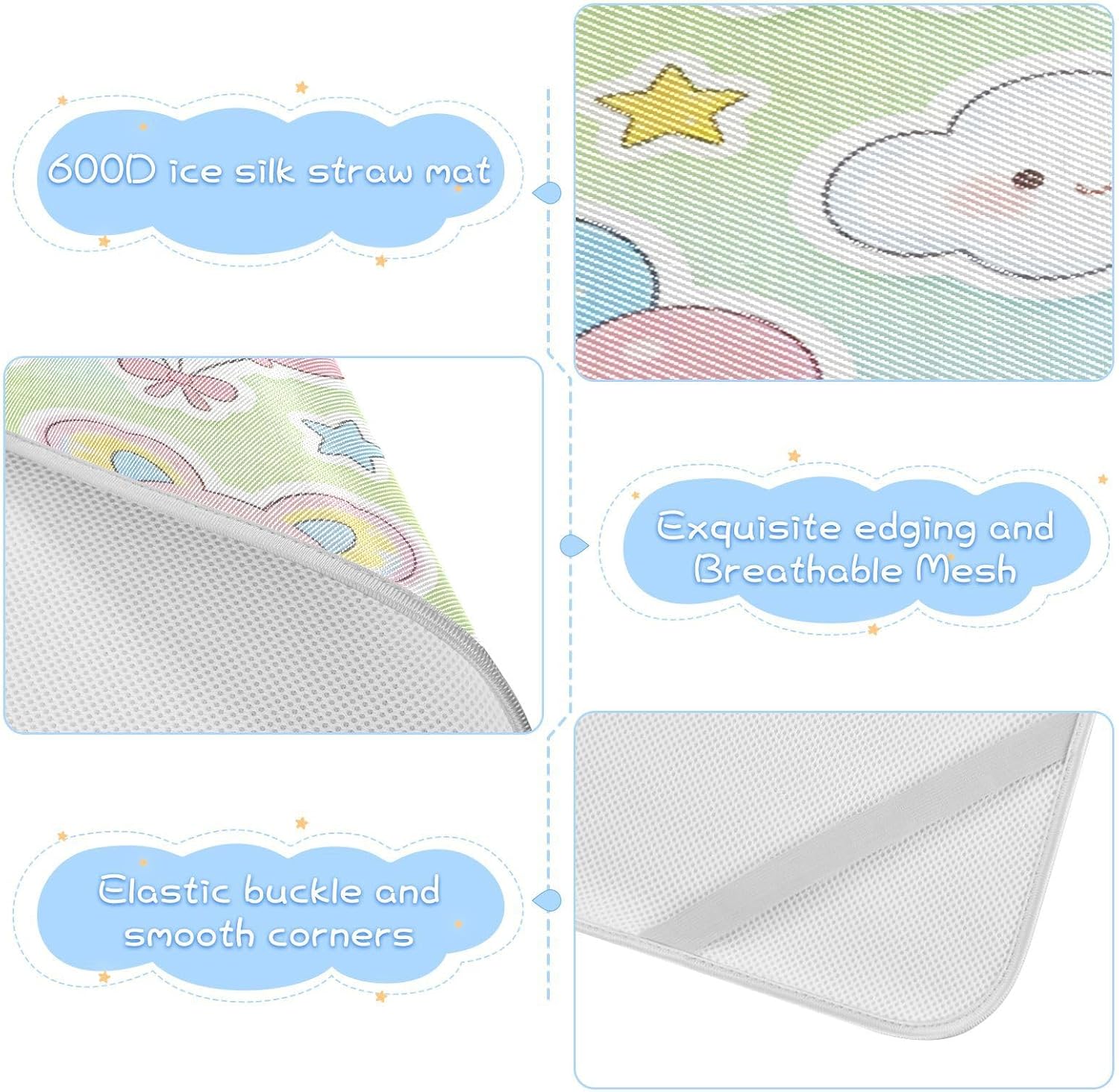 Cooling Baby Mattress Protector Pads 28" x 52" Reusable Cartoon Cute Animals Pads Washable Waterproof for Kids, Adult