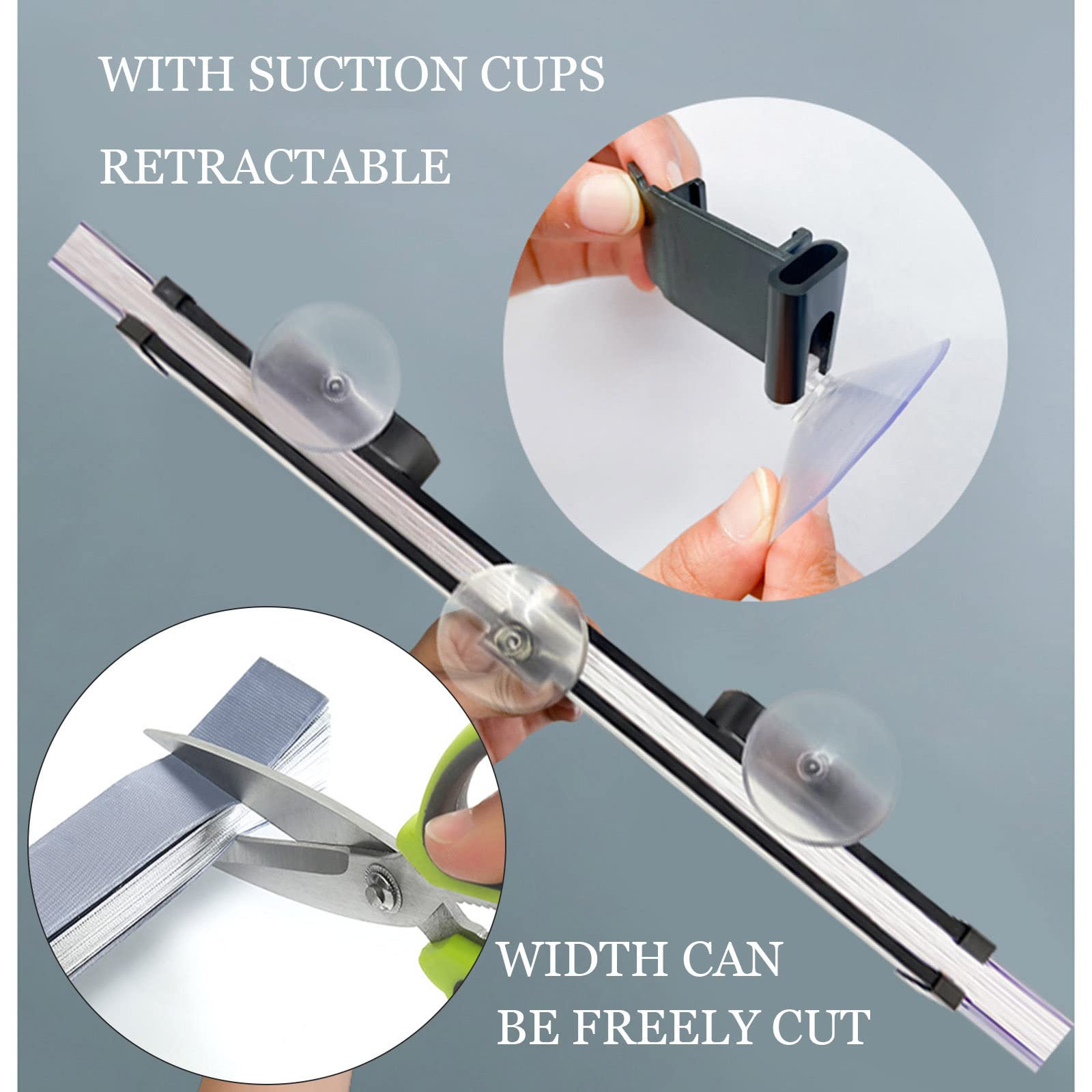 SOLUNA Rolgordijn verduisterend met veermechaniek grijs 60x190 cm