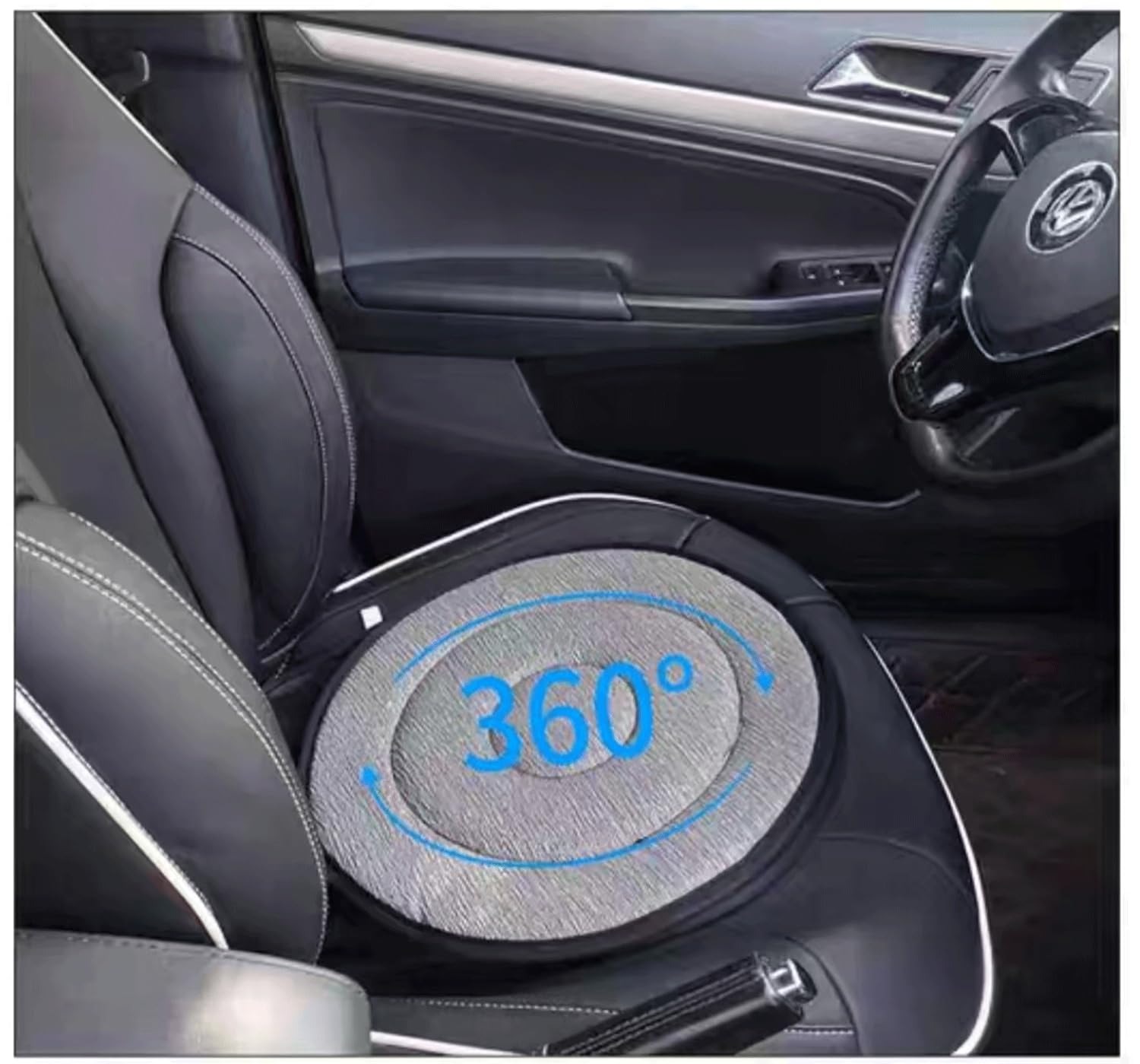 Cuscino per Sedia Cuscino per Sedile Girevole, Cuscino Rotante per Seggiolino Auto Flessibile Portatile Antiscivolo per Spostamenti Facili per Anziani Incinti(Color:Beige)