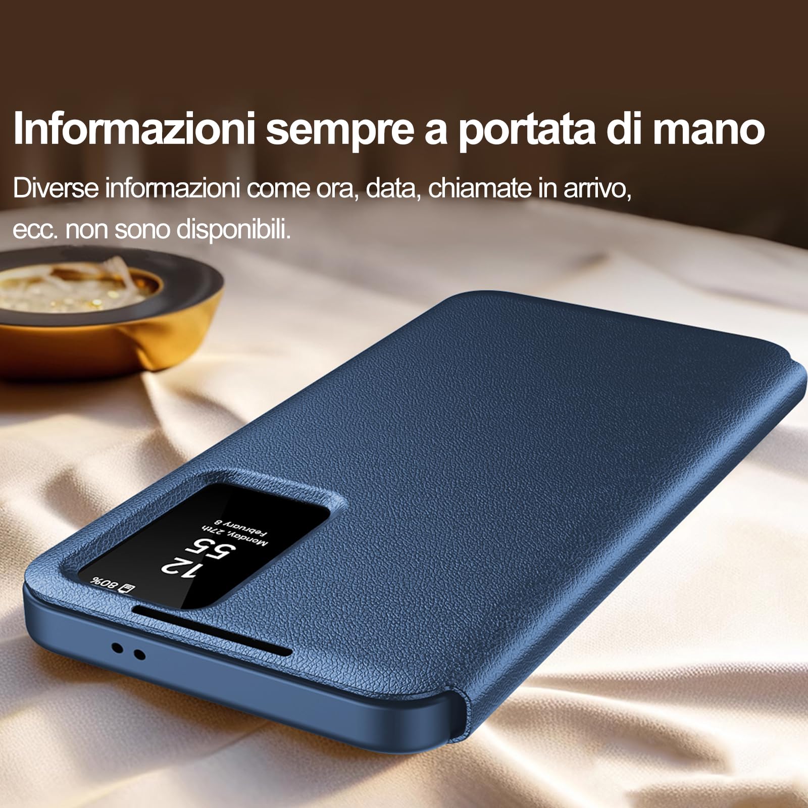 Cover per Samsung Galaxy S26 Ultra Custodia Portafoglio Pelle PU Wallet e Porta Carte Case Flip Libro Con Finestra di Visione Notifiche Cover Antiurto Custodia per Samsung S26 Ultra 5G Case