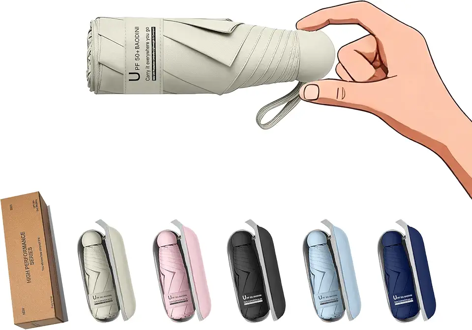 Litet UV-paraply med hög solskyddsfaktor