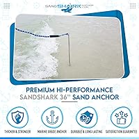 Vista 5 de SandShark Anclaje para barco de la serie Lite, poste de anclaje de aguas poco profundas, anclaje de moto acuática, anclaje de kayak, accesorios