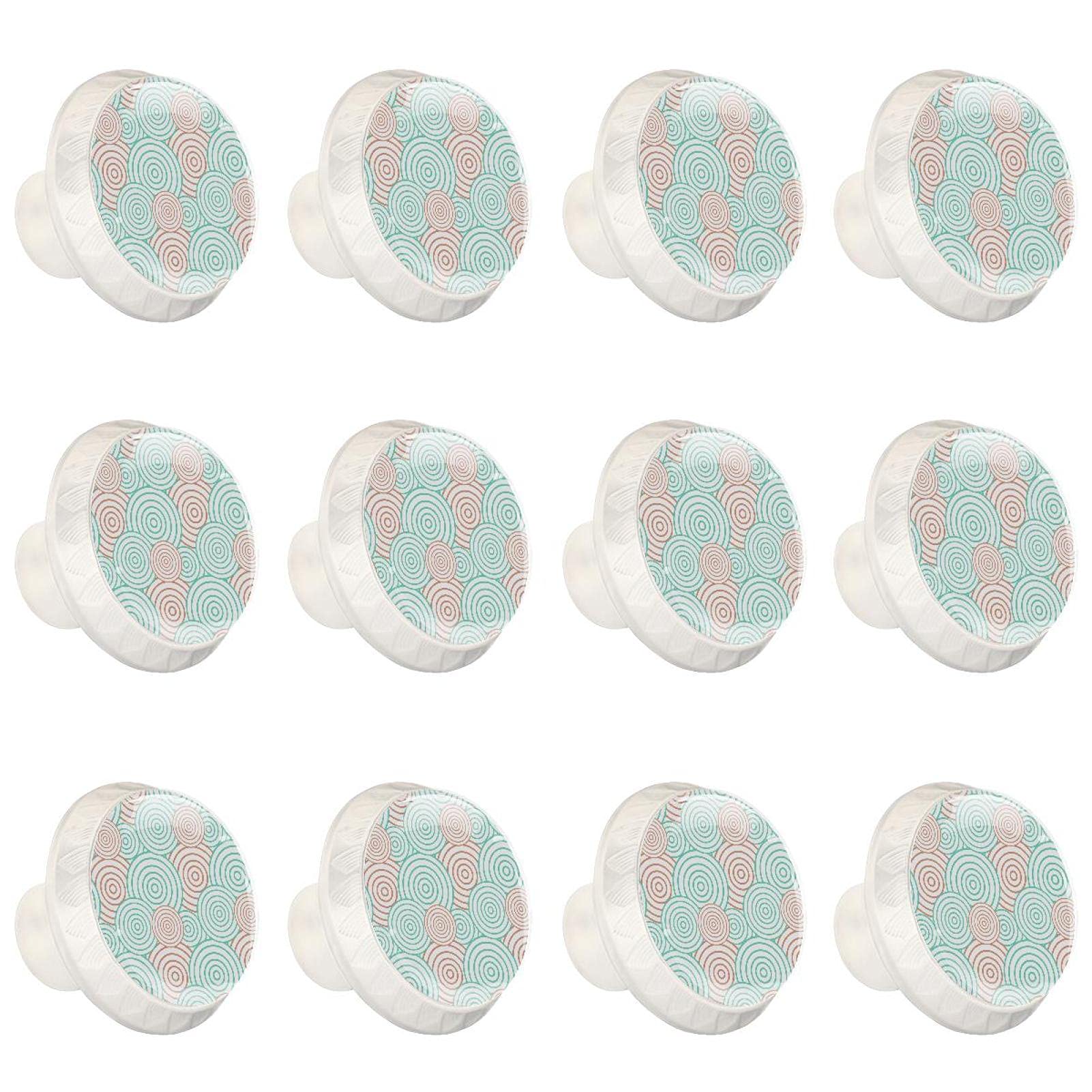 Boutons décoratifs ronds au motif abstrait pour commode chic
