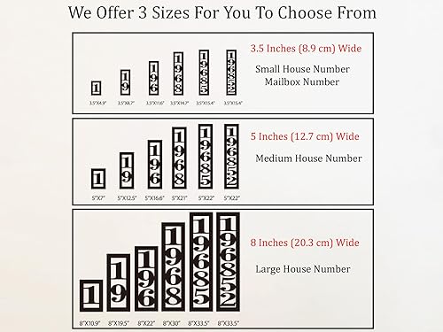 Miniatura 2 de Vertical Metal House Numbers for Outside Modern Address Numbers for House Address Signs for Houses Large Custom House Number Sign House Number