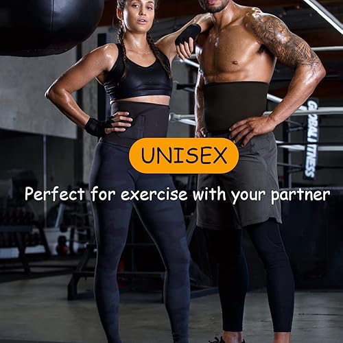 Miniatura 6 de SDKSEOM Cinturón de entrenamiento para mujeres y hombres, para entrenamiento de estómago para mejorar la sudoración, talla grande