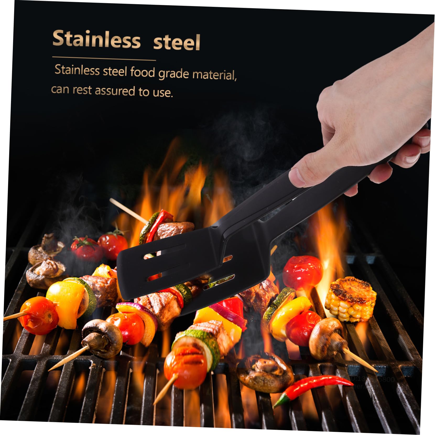 TOPBATHY 4 Stück Fischspatel aus Silikon küchenzange kã¼chenzangen Clip-Ins Hausspatel Kochgerät 2 in 1 Gebratene Steakzange Lebensmittel Pfannenwender für gebratenen Fisch Grillzange
