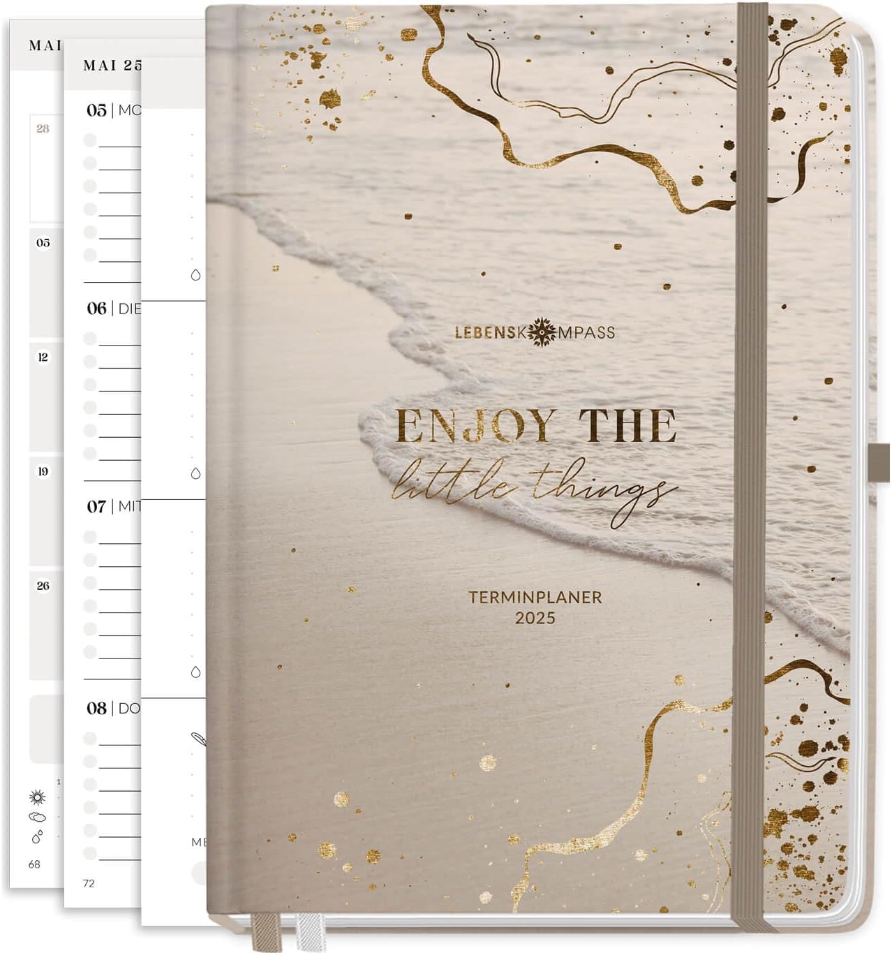 Lebenskompass Calendar 2025 Book Calendar A5 "Beach" – Beautiful Weekly