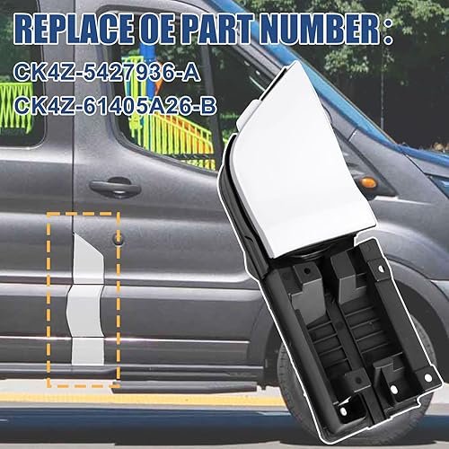 Miniatura 9 de Bisagra de bolsillo para puerta de llenado de combustible compatible con Ford Transit Van 150 250 350 2015-2023 Reemplazo CK4Z-5427936-A