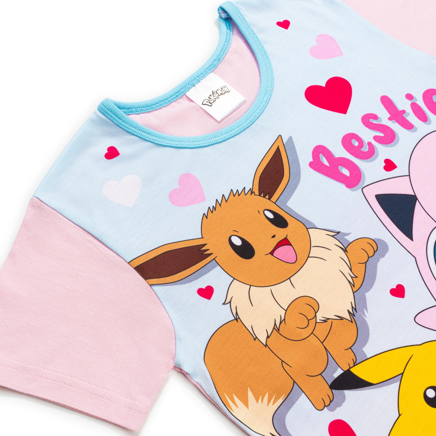 Pokémon Pigiama da bambina | Pigiama Pikachu & Eevie | Biancheria da notte in morbido cotone per ragazze | Pokemon regalo per ragazze